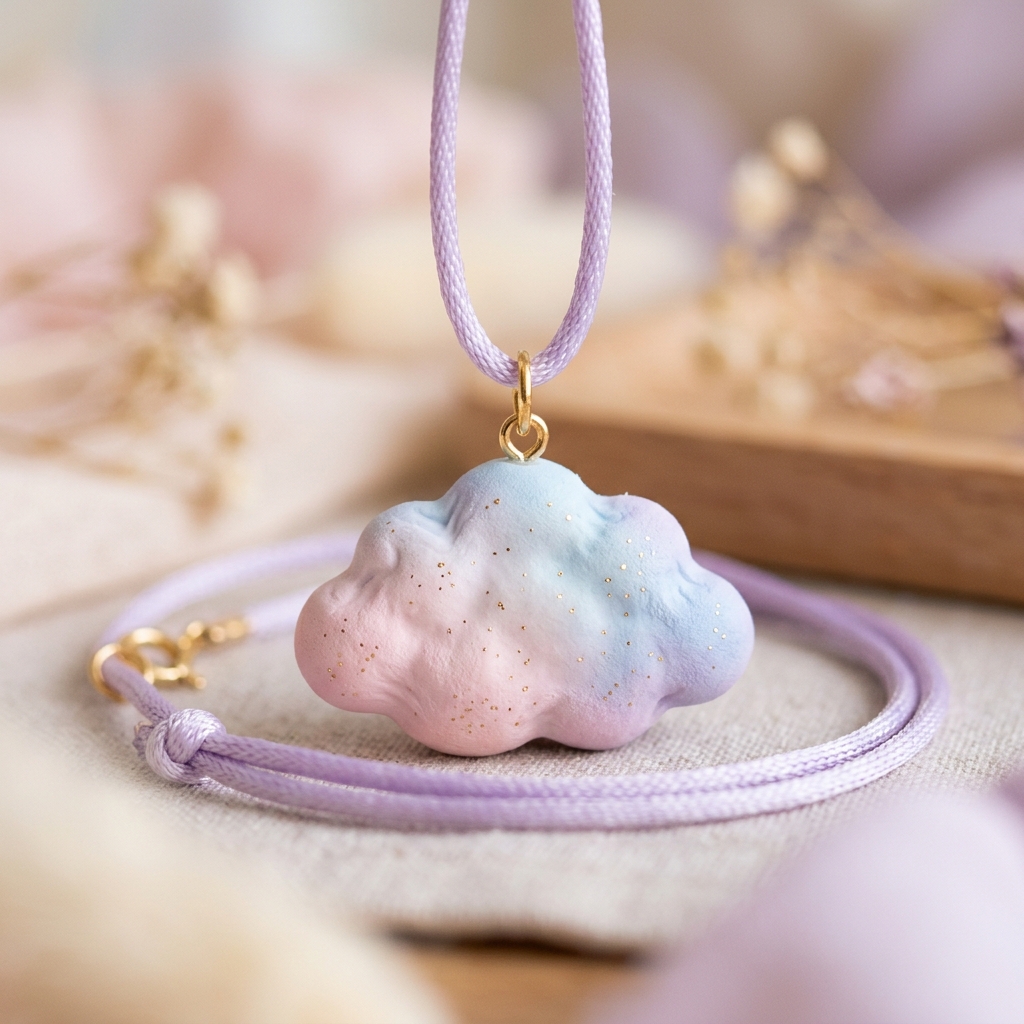 Dije Corazón Nube Iridiscente